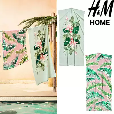 Original single cotton absorbent bath towel towel European and American personality fashion pure cotton reactive printing beach towel swimming fitness