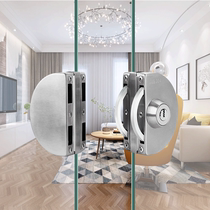 Glass door lock push and pull glass lock double open hole 304 stainless steel store central lock double open door lock