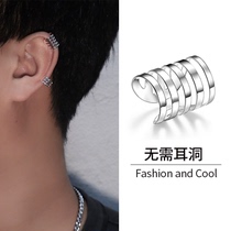 wu er dong earrings male sterling silver clip-on earrings female tide wu dong er gu jia false earrings can clip earrings small earring er gu huan