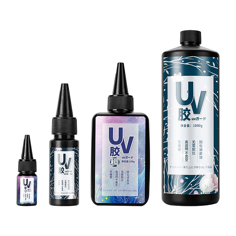 uv胶水晶滴胶速干胶diy手工UV宝石胶透明紫外线灯星空固化树脂液-Taobao Singapore