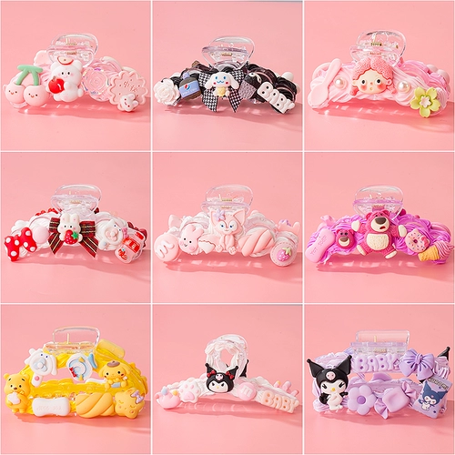 Заколка для волос, набор материалов ручной работы, милая кремовая заколка-крабик, декоративный аксессуар, перчатки, комплект, DIY