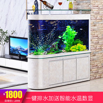 European-style bullet glass aquarium medium and large 1 m 1 2 m 1 5 m living room fish tank bar ecological landscaping