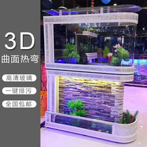 New medium and large warhead water and land tank partition landing fish tank aquarium home decoration feng shui ornaments