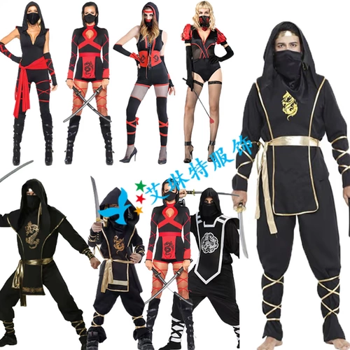 Хэллоуин Cos Cos Ninja Clothing Program Программа Performance Press Press Performance Men Men Men and Women Ninja Clothing