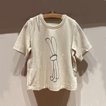 Spot Children Dress Custom 22 Summer Dress New Male Girl Cartoon Small Rabbit Small Bear Printed T-Shirt Casual Short Sleeve Blouse