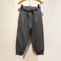 Spot childrens clothing custom 20 winter new boys and girls simple loose plus velvet casual pants trousers DK-1K0316200