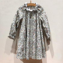 Spot childrens clothing 20 autumn clothing custom girl corduroy cotton long sleeve printed dress QL- 1K7501430