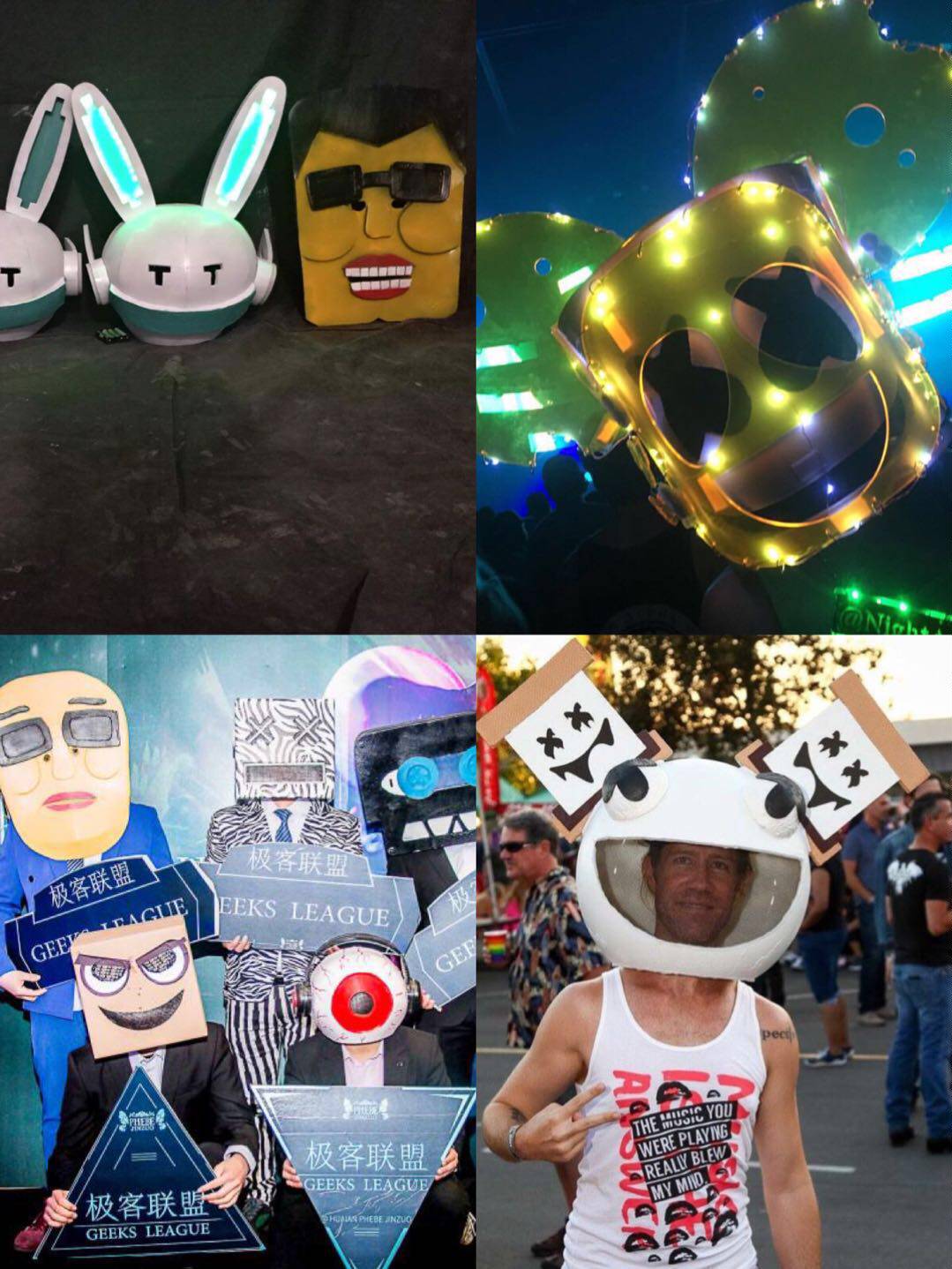 Customized Head Cover LED Screen Head Cover Special-shaped Exaggerated Head Cover DJ Head Cover Custom Performance Head Cover Custom