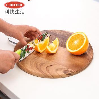 Likuai Thailand imported acacia wood chopping board meat board chopping board large metal handle can be hung
