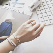 Vòng tay nữ gió quốc gia chặt vòng vàng hoop dính Sinh viên Hàn Quốc đơn giản hoang dã mở vòng tay nam nữ