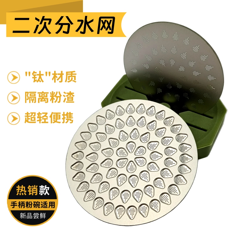 Titanium Coffee Secondary Water Distribution Net High-Density Filter Sheet Espresso Handle Powder Bowl Extraction Water Distribution Net Sheet
