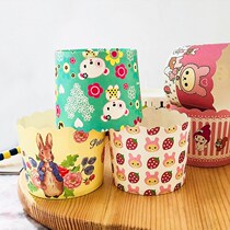 50 boxes birthday paper trumpet disposable packaging for animal pattern party only PE film cake paper cup
