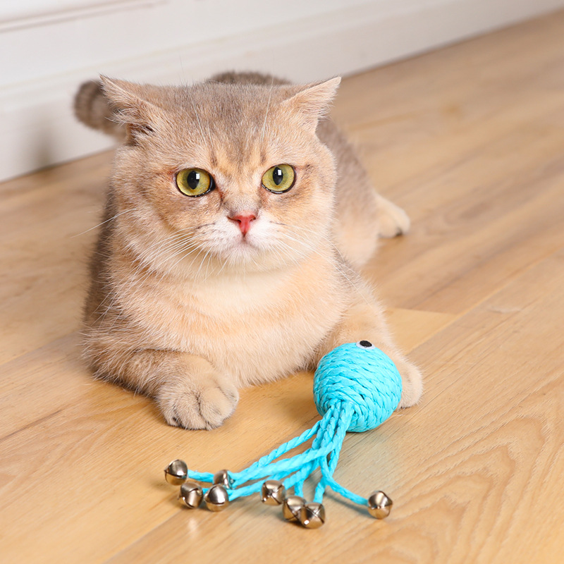 Pet Cat Toy Set Plush Sisal Various Combinations Hot Sale Color Ball Kitten Toys Funny Cat Supplies