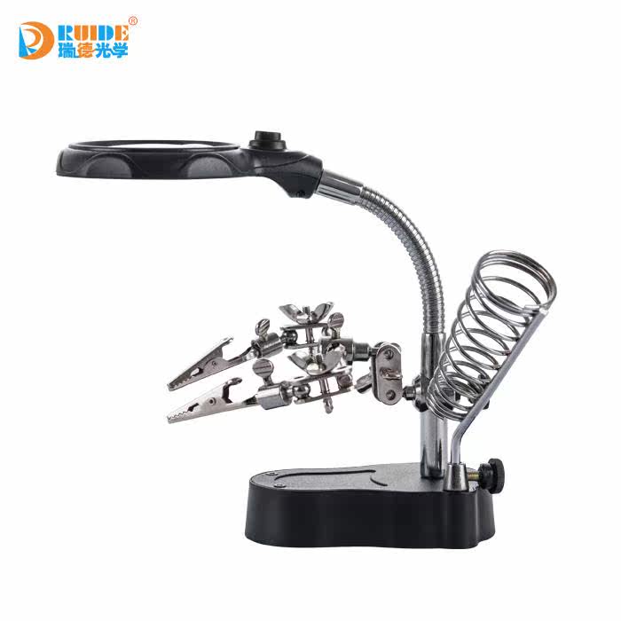 Reid 10-20 times Repair Welding Desktop Magnifier With LED Light Desktop Circuit Board Repair Auxiliary Clip Work-Taobao