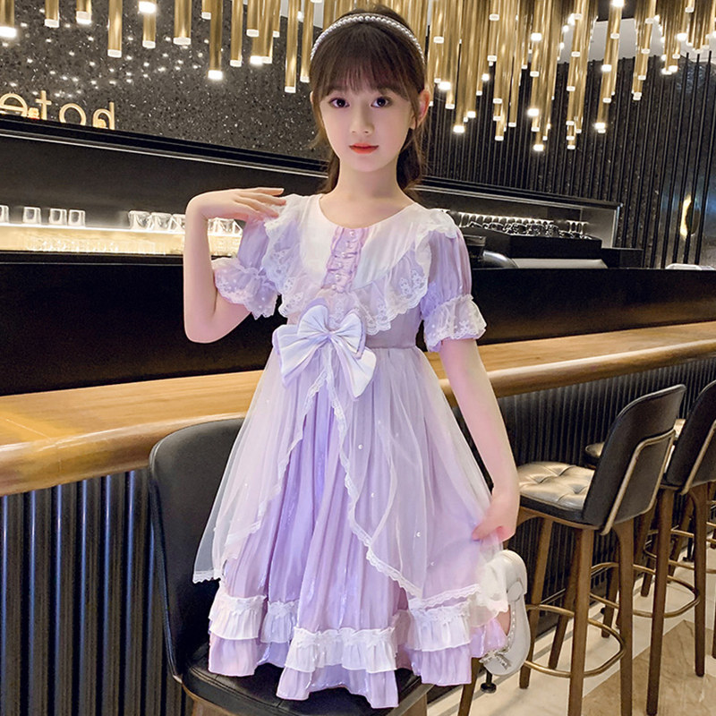 Princess Lolita dress girl summer 2023 new gas child girl short - sleeved lolita dress