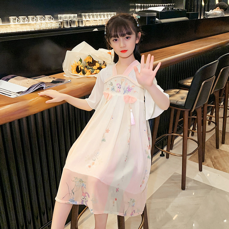 Girls dress summer gas 2023 new child Super Fairy Dress Chinese Fengxiang Princess dress