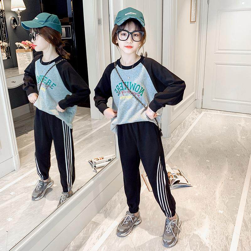 Girls' Set, Spring Clothes, 2023, New Korean Style, Western Style, Influencer, Little Girl, Trendy, Sports, Two-piece Set 