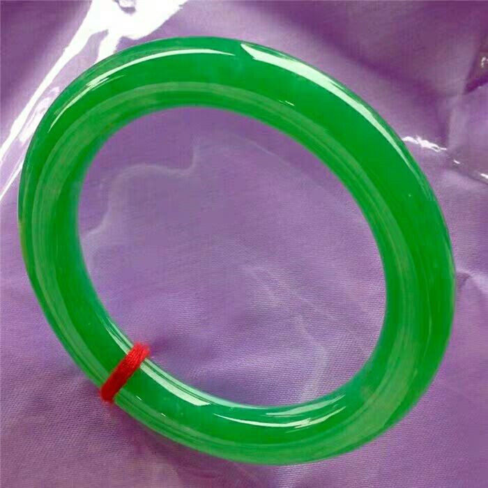 Natural A goods Myanmar jade bracelet jade bracelet ice seed Yang green round bar bracelet full of green floating green jade bracelet ice penetration TD121
