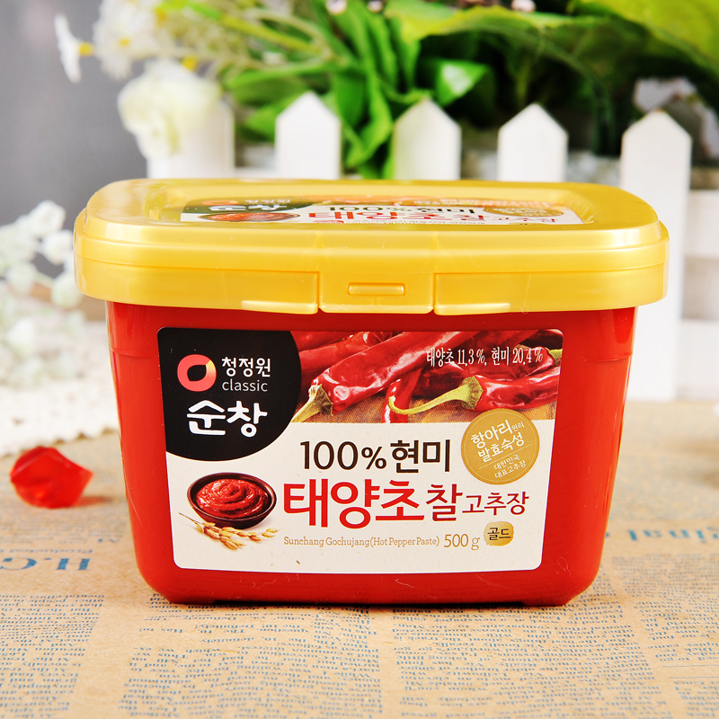 Korea imported Qingjingyuan hot sauce Korean stone pot Bibimbap hot sauce Spicy fried rice cake sauce Hot sauce 500g