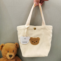 Korean in wind embroidered baby baby baby baby baby baby baby baby baby bag corduroy handbag bag
