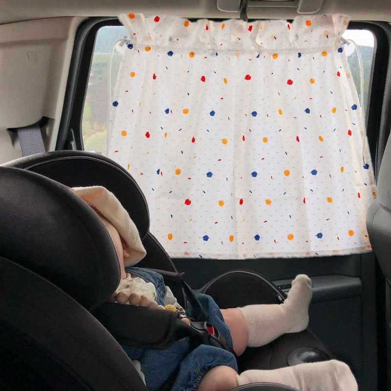 South Korea Ins Wind Children Sitting car Curtains Side Window Sunscreen for sunscreen Baby in the car shading and heat insulation sunscreen blocked