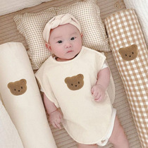 Korean in wind embroidered baby cylindrical children pillow baby crawling pillow on pillow baby cot to prevent collision