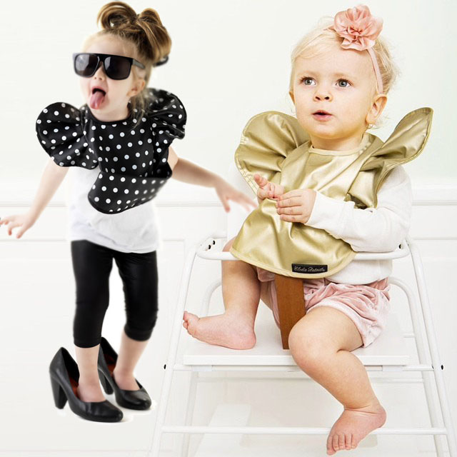 Han Prints baby children Cubism Waterproof Eating and Eating Surrounding Pocket Dining pockets Baby Baby Saliva scarves for children