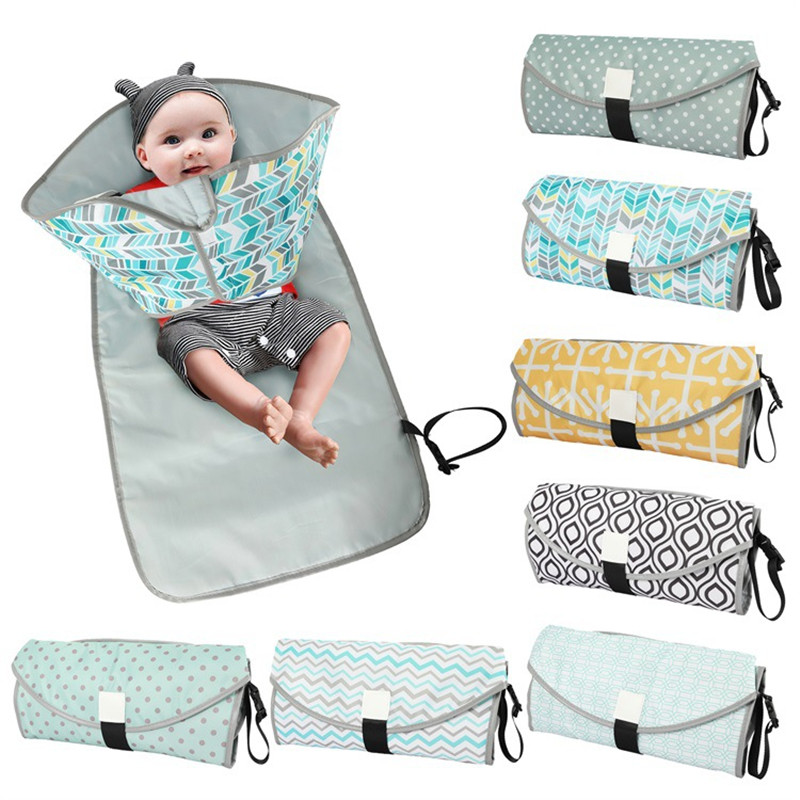 Fold-folding portable baby changing diaper pad newborn baby out waterproof cushion Urine Mat for baby travel