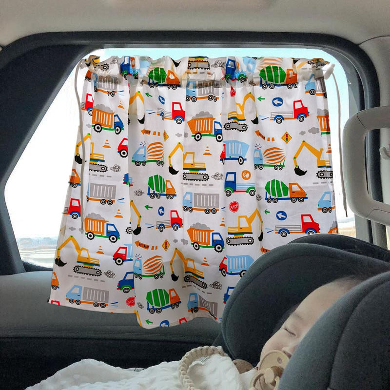 ins - Korean car sun insulation shade curtains for children cartoon - shade locomotive for cartoon - shade locomotives