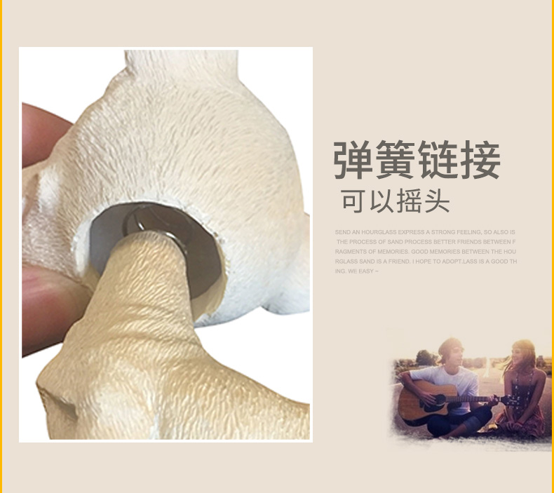 Đồ trang trí xe sáng tạo, dễ thương, lắc chó, phụ kiện xe hơi, xe an toàn, trang trí xe, huskies đồng hồ trang trí ô tô