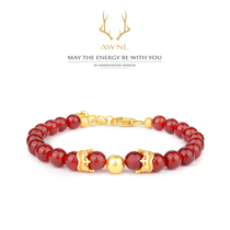 AWNL red agate Crown M meteorite bracelet female exquisite simple to send girlfriend birthday creative light luxury high-end gift