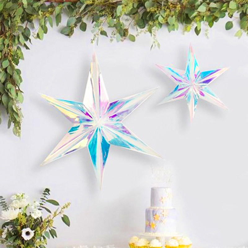 Creative Mall Shop Pendant Jewelery Shop Window Arrangement Props Stars Hang Accessories Pentagram Decorated Chandelier