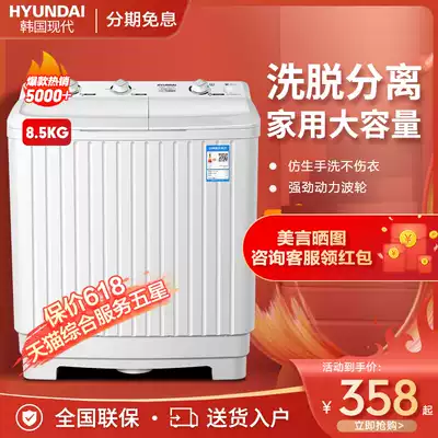 Modern semi-automatic washing machine small household old-fashioned double cylinder dormitory mass 8 5kg spinning