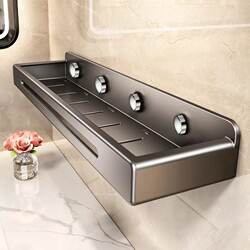 Suction Cup Bathroom Shelf, Special for Bathroom, No-Drill Installation, Toilet Washbasin Wall-Mounted Shower Storage