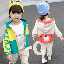 Baby Jacket Woman Spring Autumn Clothing Foreign Air 1-3-5 Year Old 2 Girls Wind Clothes Baby Boy Princess Cartoon Blouses Korean Version Tide