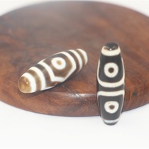 Tibetan natural genuine chalcedony male and female agate three-eyed beads pendant pendant bracelet beads accessories beads