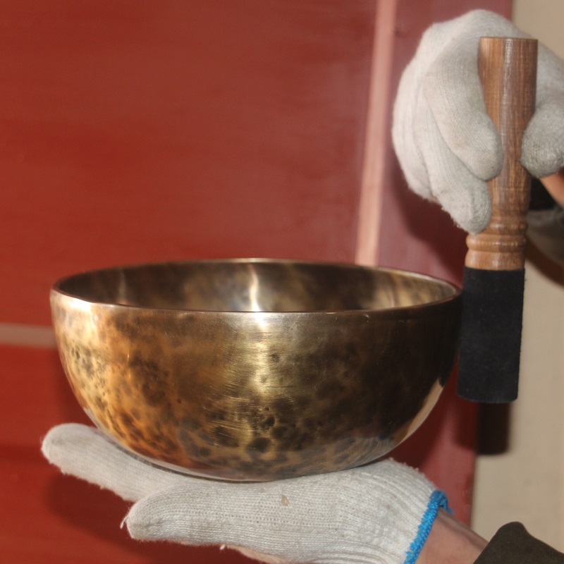 Sombowl Nepal Handmade Pure Copper SPA Sound Therapy Bowl Transscripted Buddhist Soundbowl Copper chime bowl Bowl Yoga Supplies Swing