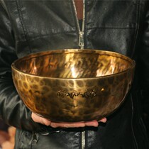 24cm Full Moon Bowl of Songtherapy Nepal Artisanal Bronze Bowl Yoga SPA Physiotherapy Vertone Bowl of Meng Swaying Pieces