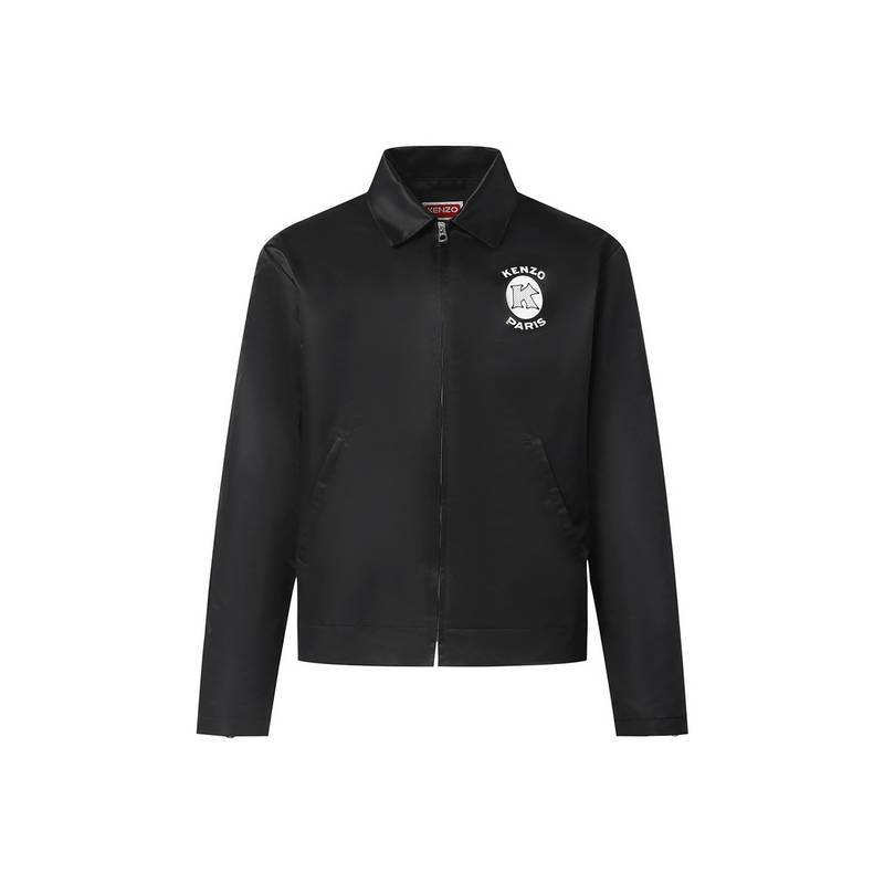 Kenzo Kenzo Takada Men's Black Lapel Zipper Jacket Loose Fit Cool Casual Style Jacket