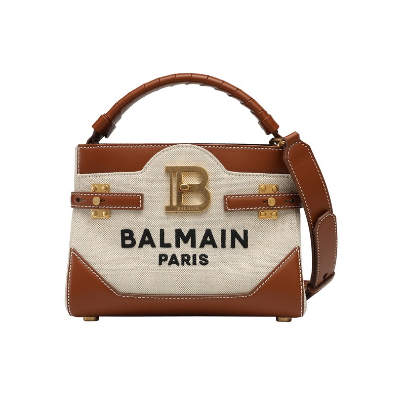 Balmain Balmain's Early Autumn New Product Women's Classic Logo B-Buzz Elegant and Versatile Handbag