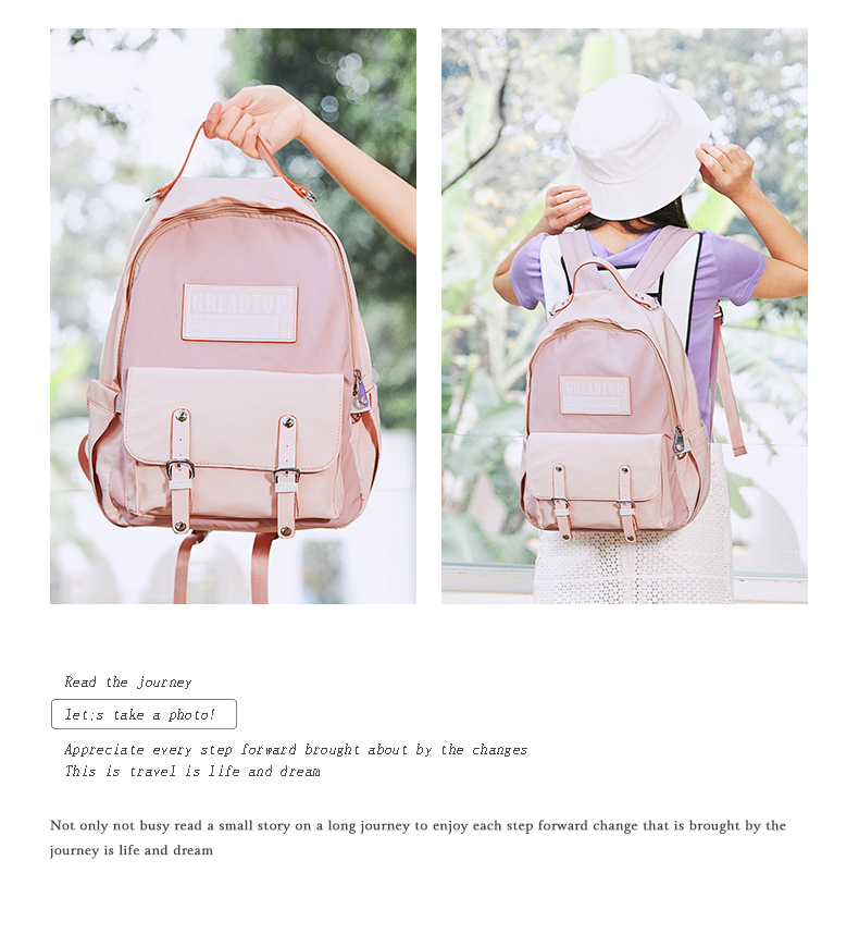 Ba lô du lịch ba lô nữ LEFF Công suất lớn Trọng lượng lớn 2019 Túi sinh viên đại học Canvas mới của Hàn Quốc - Ba lô balo da đẹp cho nữ