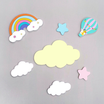 ins Nordic wall decoration clouds rainbow childrens room kindergarten wall creative wall stickers three-dimensional stickers