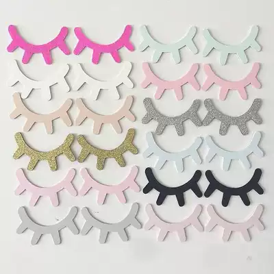 ins explosion Nordic style wooden eyelashes thin wall stickers Children's room children's clothing store wall decoration props
