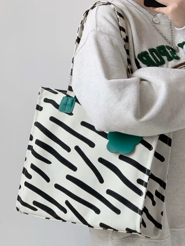 Зебра, модный шоппер, вместительная и большая брендовая сумка на одно плечо, ноутбук