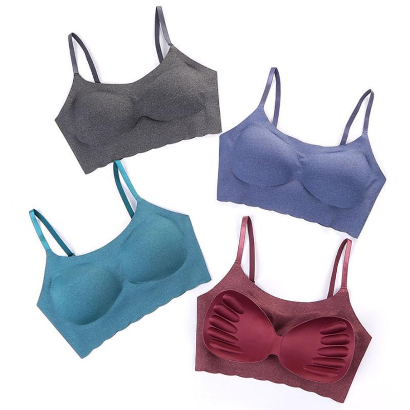 Japanese second generation suspended lingerie woman without steel ring bra gathers shock-proof running large-scale sleep bra vest