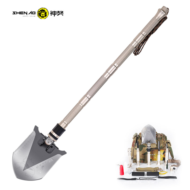 God Mastiff Tibetan mastiff shovel Outdoor multi-purpose sapper shovel German military version folding military stacker airborne military shovel iron rowan