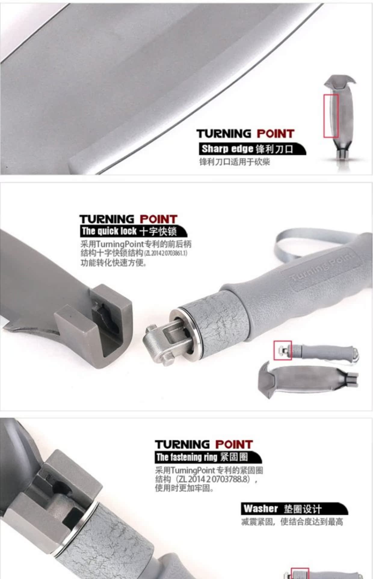 Đức Lưỡi dao quay Suzaku ngoài trời đa chức năng dao gấp công cụ tự vệ hatchet kỹ thuật xẻng - Công cụ Knift / công cụ đa mục đích kìm đa năng