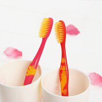 Toothbrush set wedding dragon and phoenix brush soft hair red wedding a pair of adult couples big red wedding couple supplies