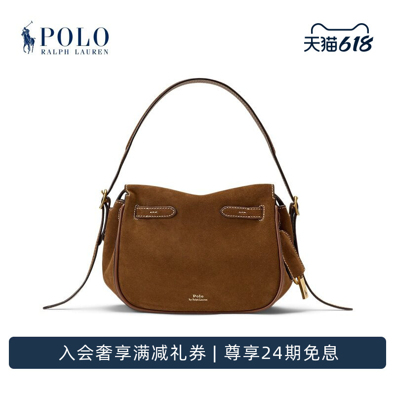 【Polo Id】Ralph Lauren/Ralph Lauren Women's Classic Cow Suede Mini Crossbody Bag