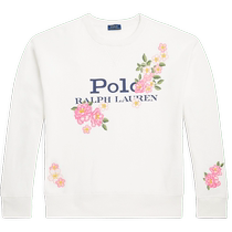 Ralph Lauren Womens Classic Loose Fit Floral Fleece Sweatshirt